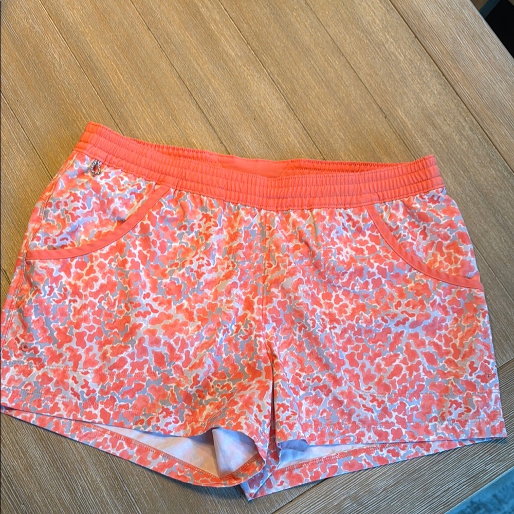 Columbia PFG Coral and Gray Women's Shorts